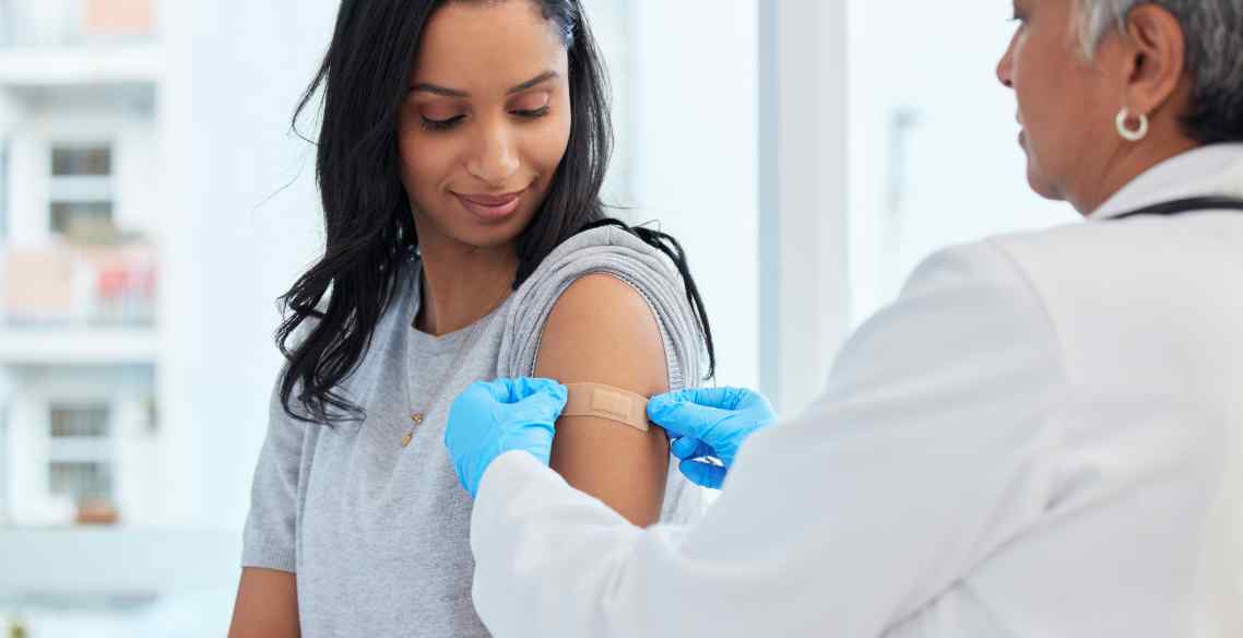 Doctor giving a shot