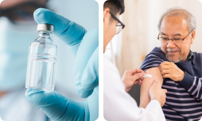 Vaccine being given